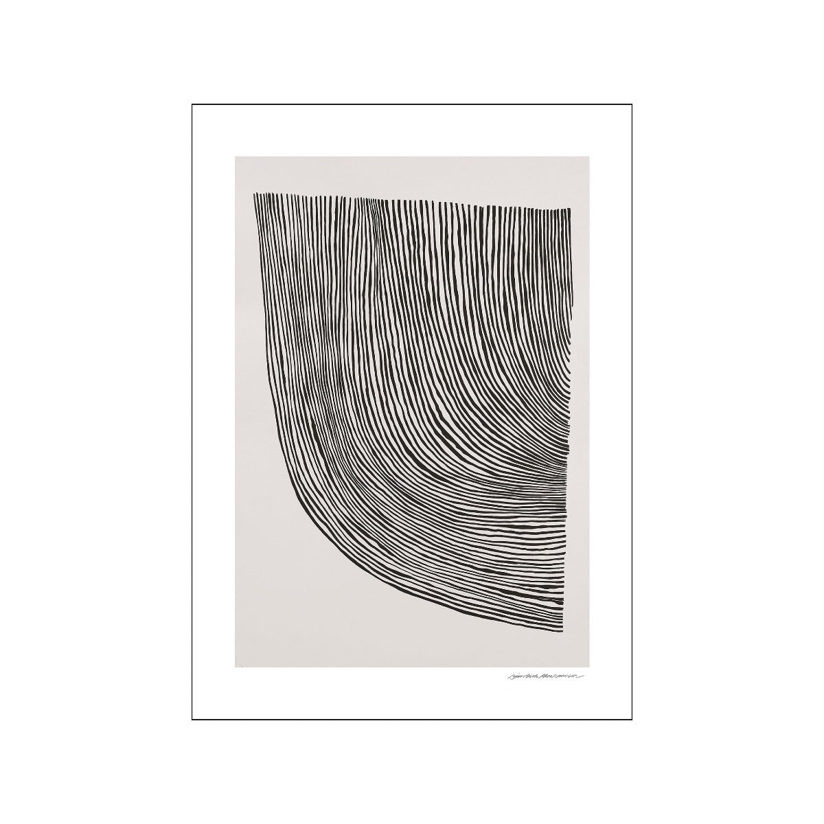 Poster & Frame TPC x Leise Dich Abrahamsen plakat, Curves black - 30x40 cm. - Bahne